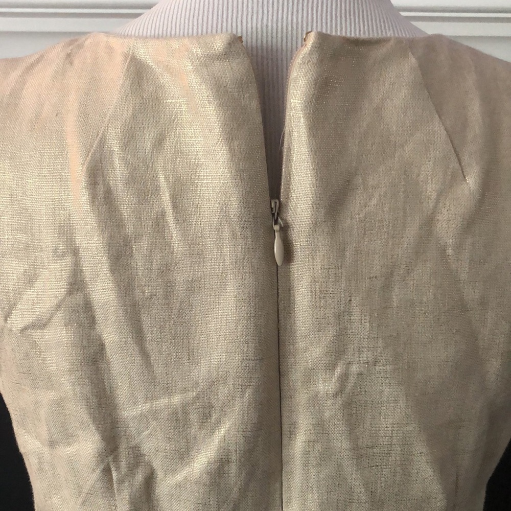 J. Crew Golden Flax Linen Sleeveless Sheath Dress size 00 - Picture 10 of 16